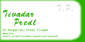 tivadar predl business card